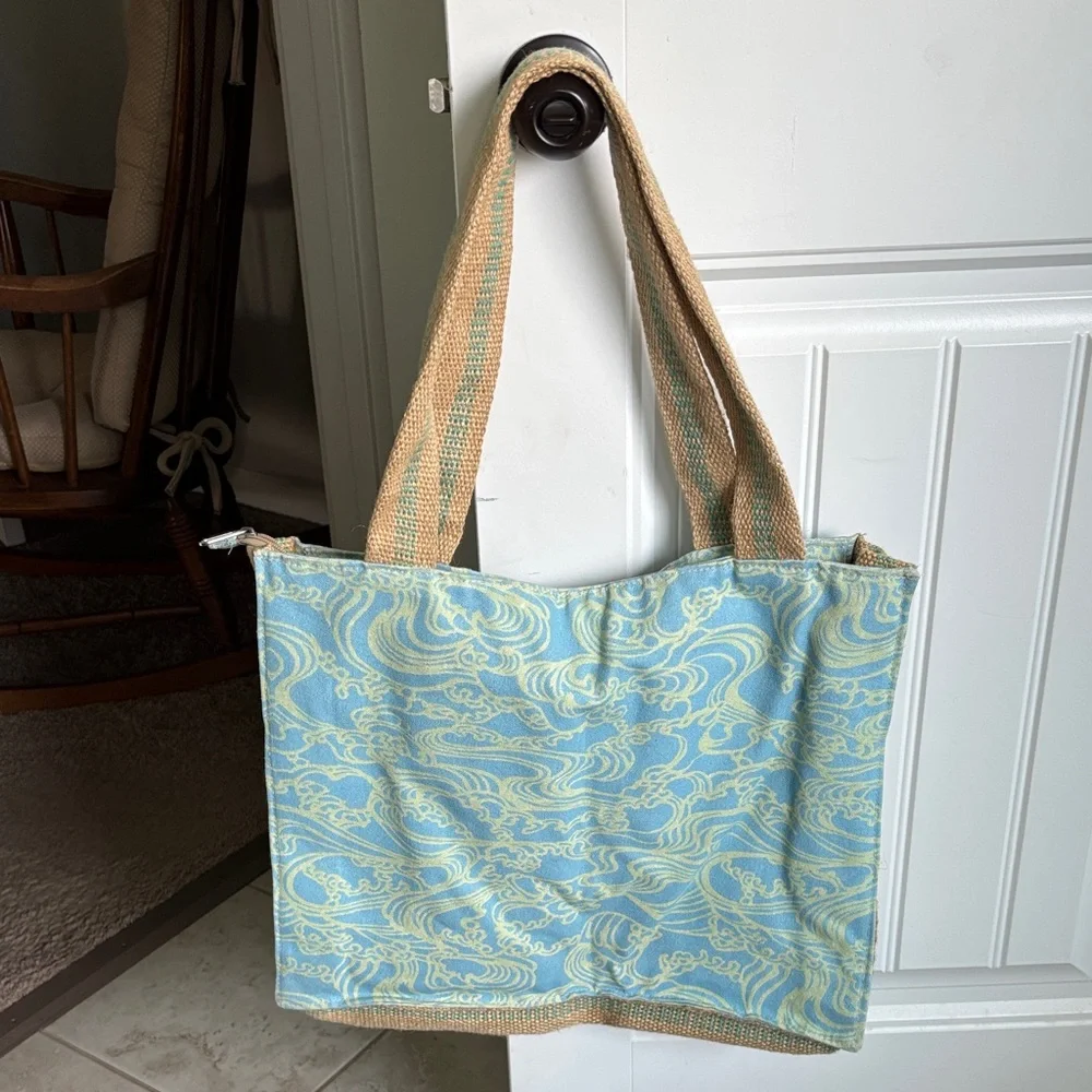 Vintage Seaside Print Tote Bag - Picture 2 of 5